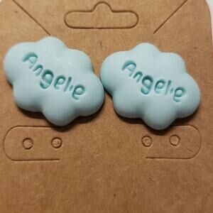 NEW Cute Angelcore Fairycore Cloud Stud Earrings Plastic Handmade Jewerly